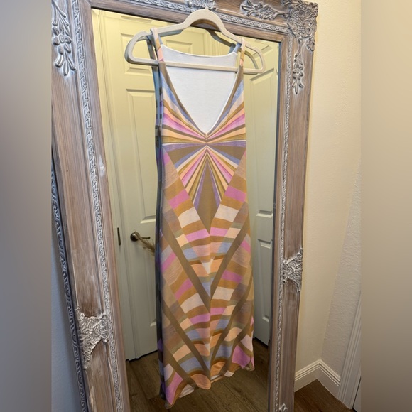 Mara Hoffman Pastel Geometric Printed Midi Dress Small - Picture 3 of 4